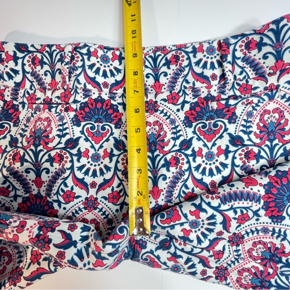 LOFT Original Crop Capri Pants Marisa Riviera Blue Pink Stretch NWOT Size 4 - Picture 8 of 10